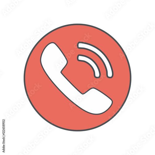 Telephone handset icon vector isolated on white background for your web and mobile app design, Telephone handset logo concept