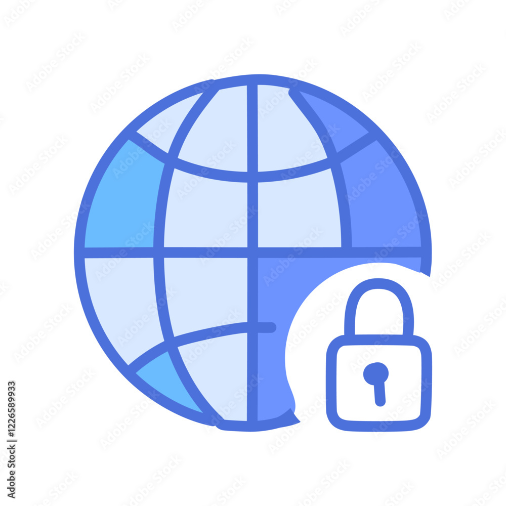 Internet security vector icon. Flat design style Internet security vector icon. Flat design style