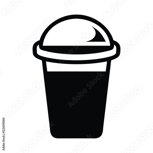 Simple line art illustration of three disposable coffee cups