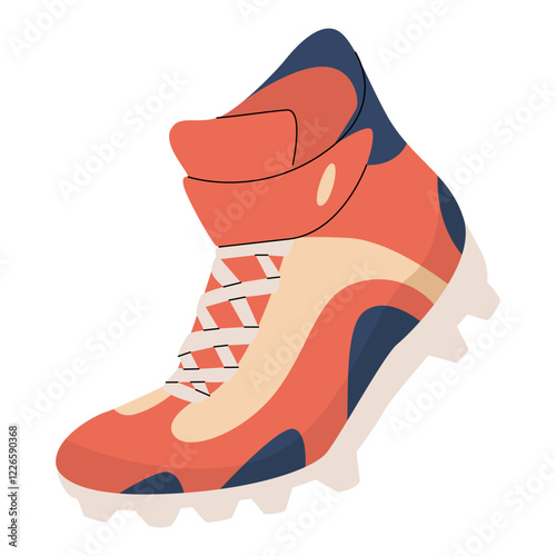 Sports blue whistle on a cord. Referee's inventory. Warning about violation of rules or danger. Vector illustration isolated on white background.
