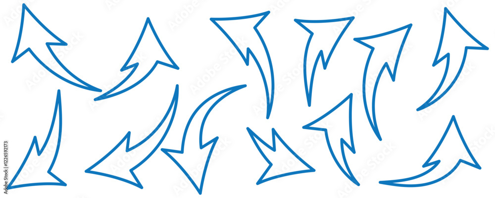 Arrows set black icons. Arrow icon. Arrow vector collection. Doddle arrow set, collection of arrows. Collection different arrows sign. Black vector arrows icons Arrows set black icons. Arrow icon. Arrow vector collection. Doddle arrow set, collection of arrows. Collection different arrows sign. Black vector arrows icons