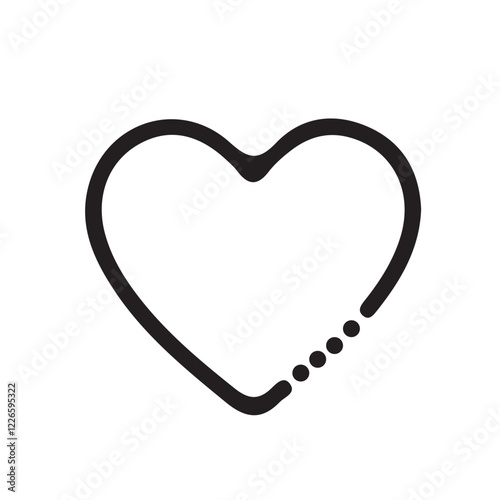 Broken Heart, love, romance or valentine's day red and black  heart. Stock - vector eps 10