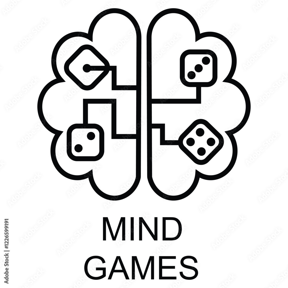 Mind Games Icon. Vector Icon Design