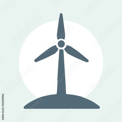 Wind turbine vector illustration
