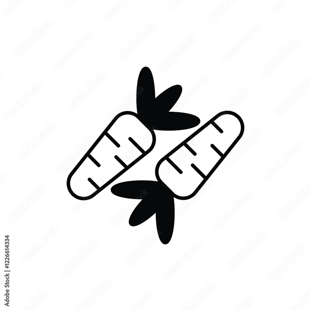Obraz premium Carrots icon design
