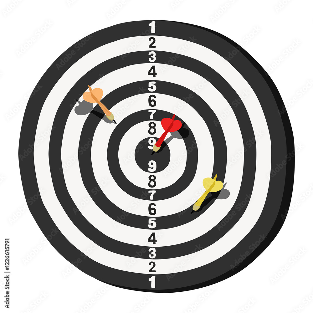 Dart, arrow png sticker, business goal concept on transparent background Dart, arrow png sticker, business goal concept on transparent background