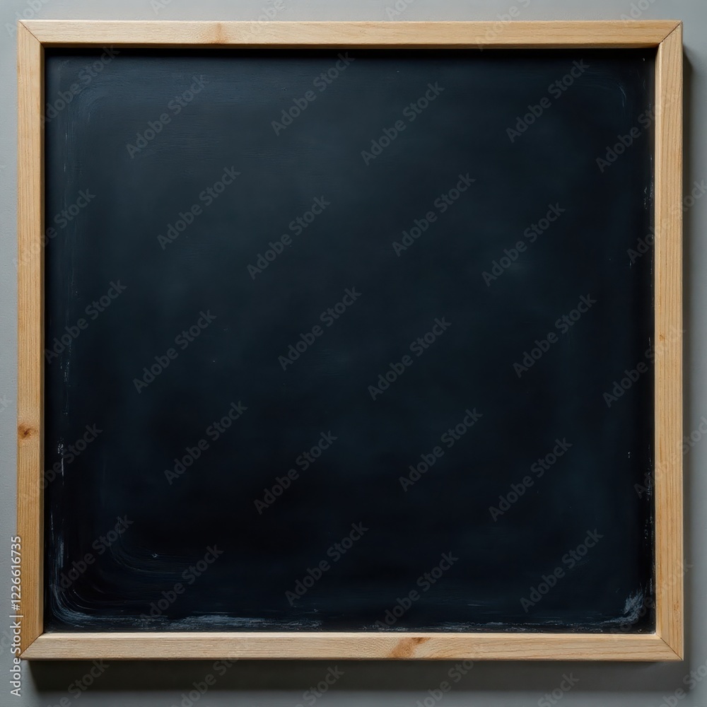 Fototapeta premium Close-up view of blank black chalkboard, ready for writing , writing surface, surface, education