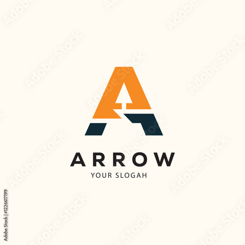 Letter a Arrow Logo Design