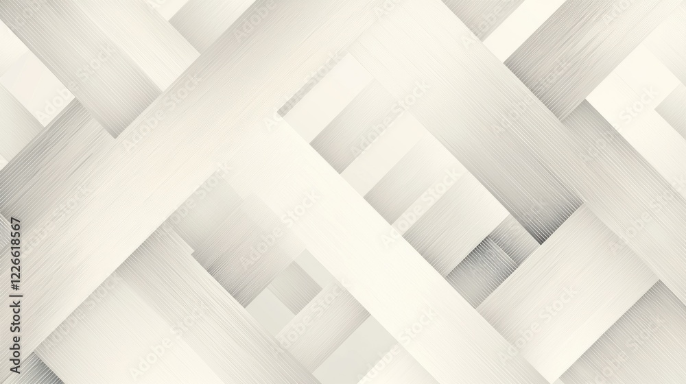 Fototapeta premium Abstract Geometric Pattern in Soft White and Gray Tones for Design