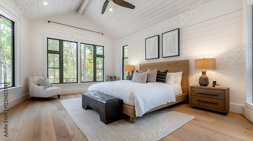 Modern bedroom design cozy retreat interior decor natural light wide view comfort and style for your home