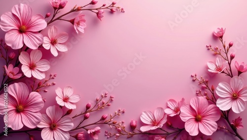 Muted Mulberry Background with Delicate Floral Pattern, gentle design, earthy tones