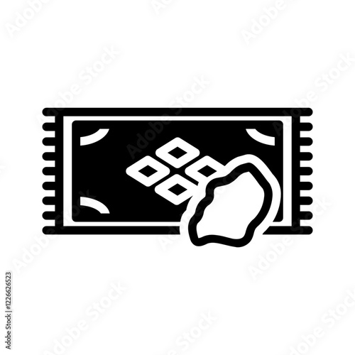 Vector black icon for Wet carpet