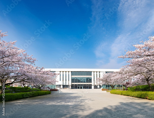 桜と学校