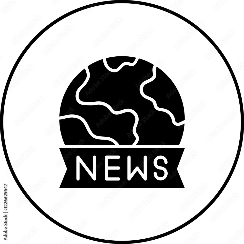 Obraz premium World News Icon