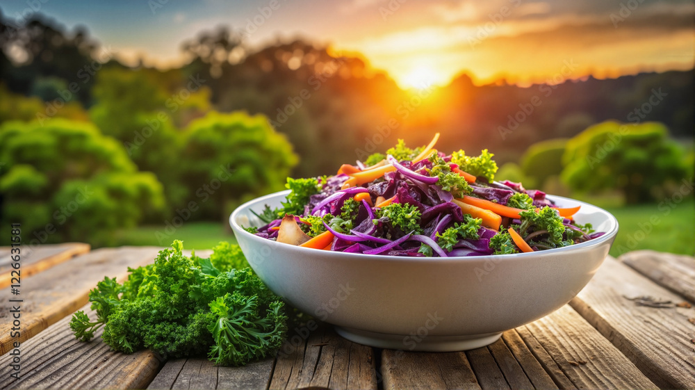 Colorful mixed salad in a white bowl Colorful mixed salad in a white bowl