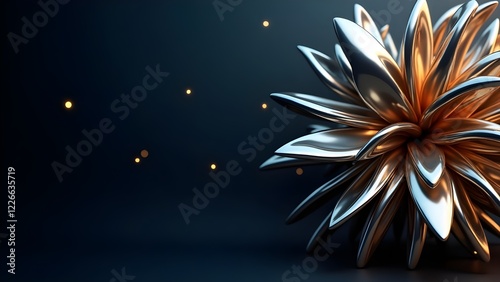 Metallic Abstract Shapes Background, Abstract Background 