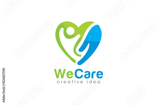 Creative People Care Concept Logo Design Template Free Download Creative People Care Concept Logo Design Template - GFXLoad