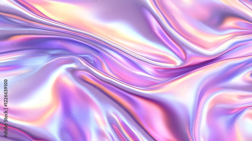 Fototapeta premium Abstract Iridescent Fabric Draped Softly