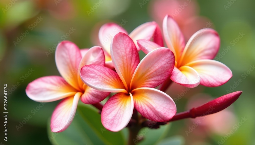 Close-up of isolated frangipani, showcasing detail , isolated, macro, flora Close-up of isolated frangipani, showcasing detail , isolated, macro, flora