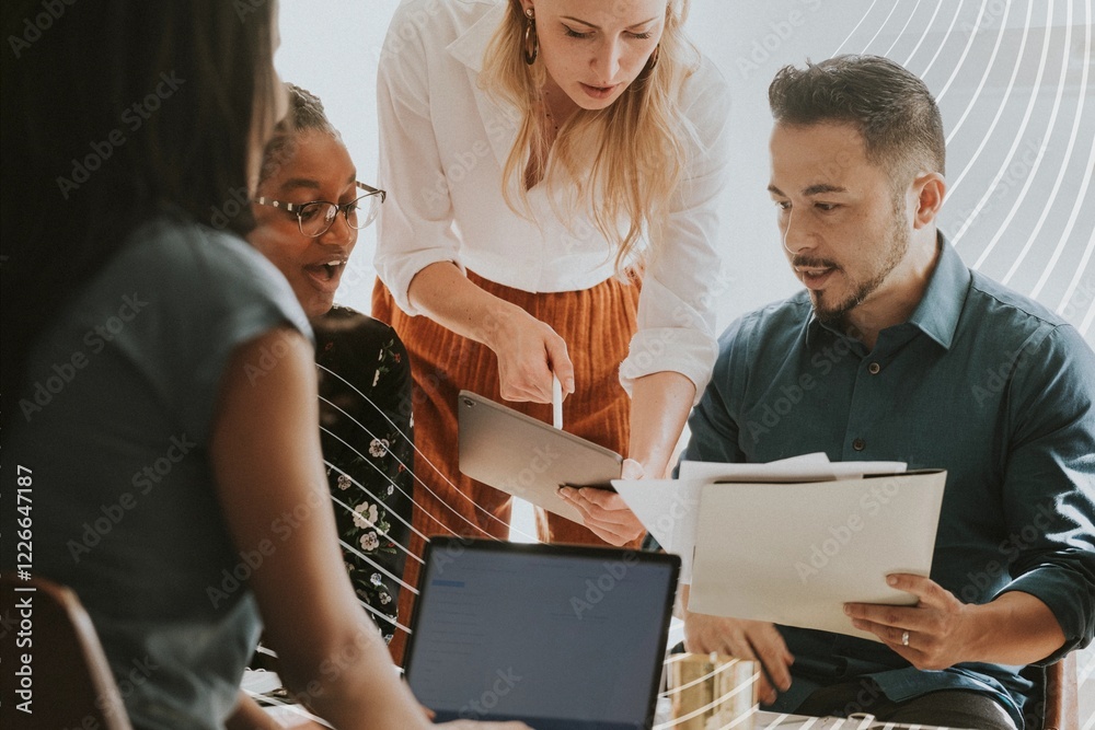 Fototapeta premium Diverse business people working together