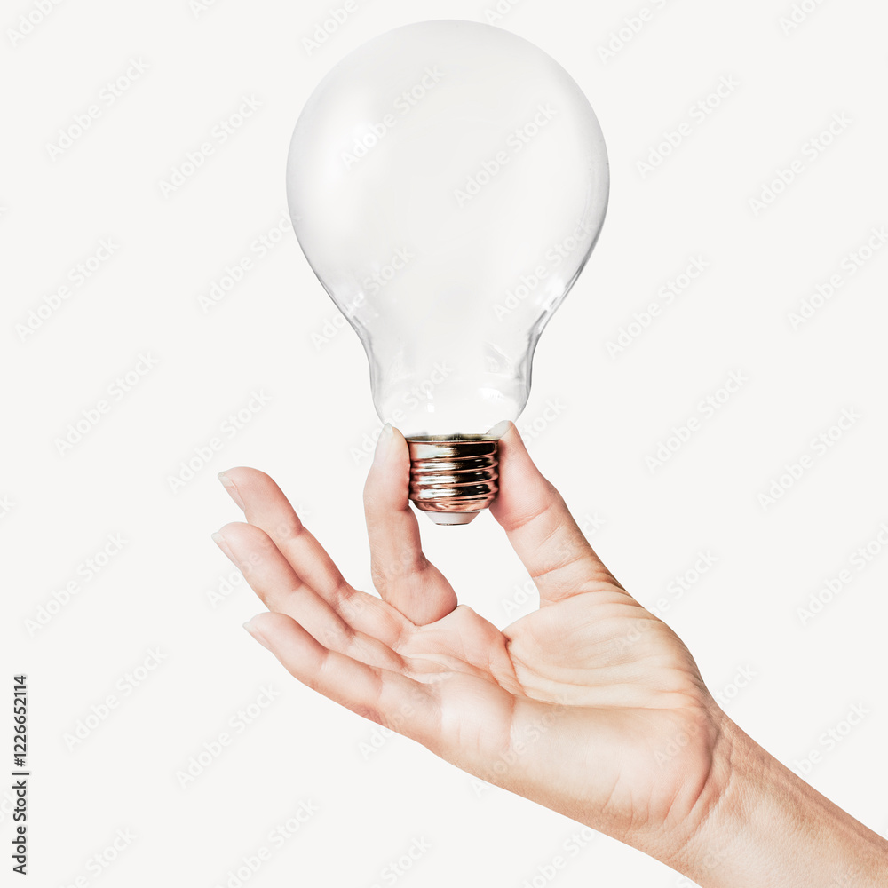 Hand holding a light bulb Hand holding a light bulb