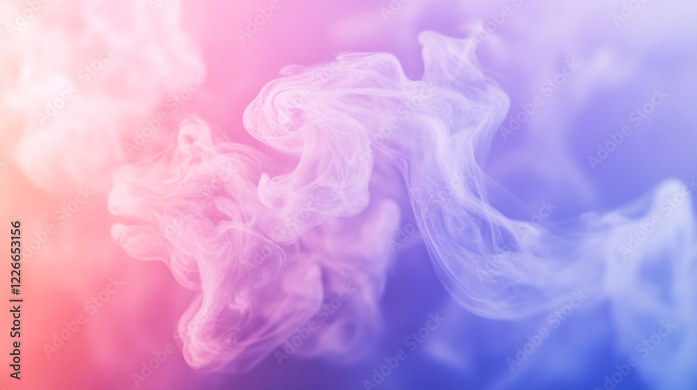 Fototapeta premium Abstract Pastel Smoke Swirls Dreamy Purple Pink Background Texture Design art airy soft color image 