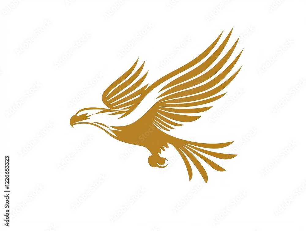 Obraz premium Eagle bird logo design, isolated on white background