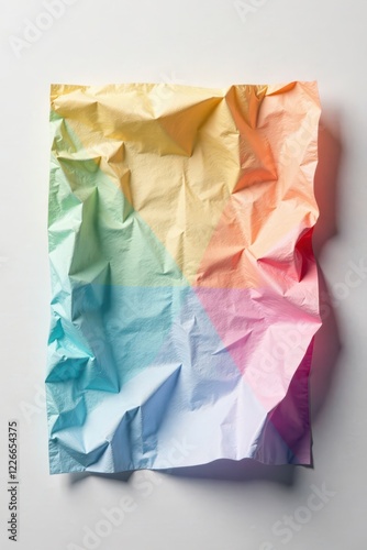 Wallpaper Mural Single crumpled tissue, last sheet on plain background, macro, disposable, texture Torontodigital.ca