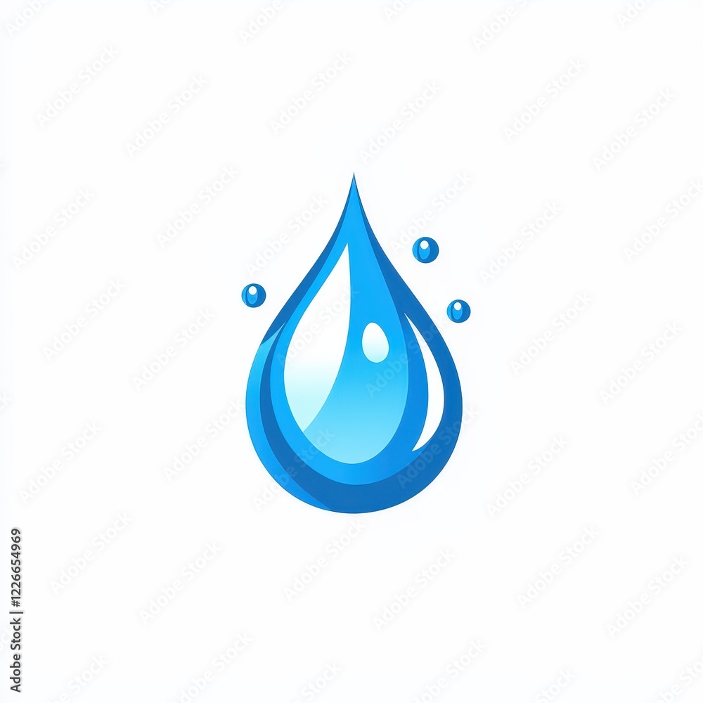Design of water drop abstract icon logo illustration isolated on white background Design of water drop abstract icon logo illustration isolated on white background