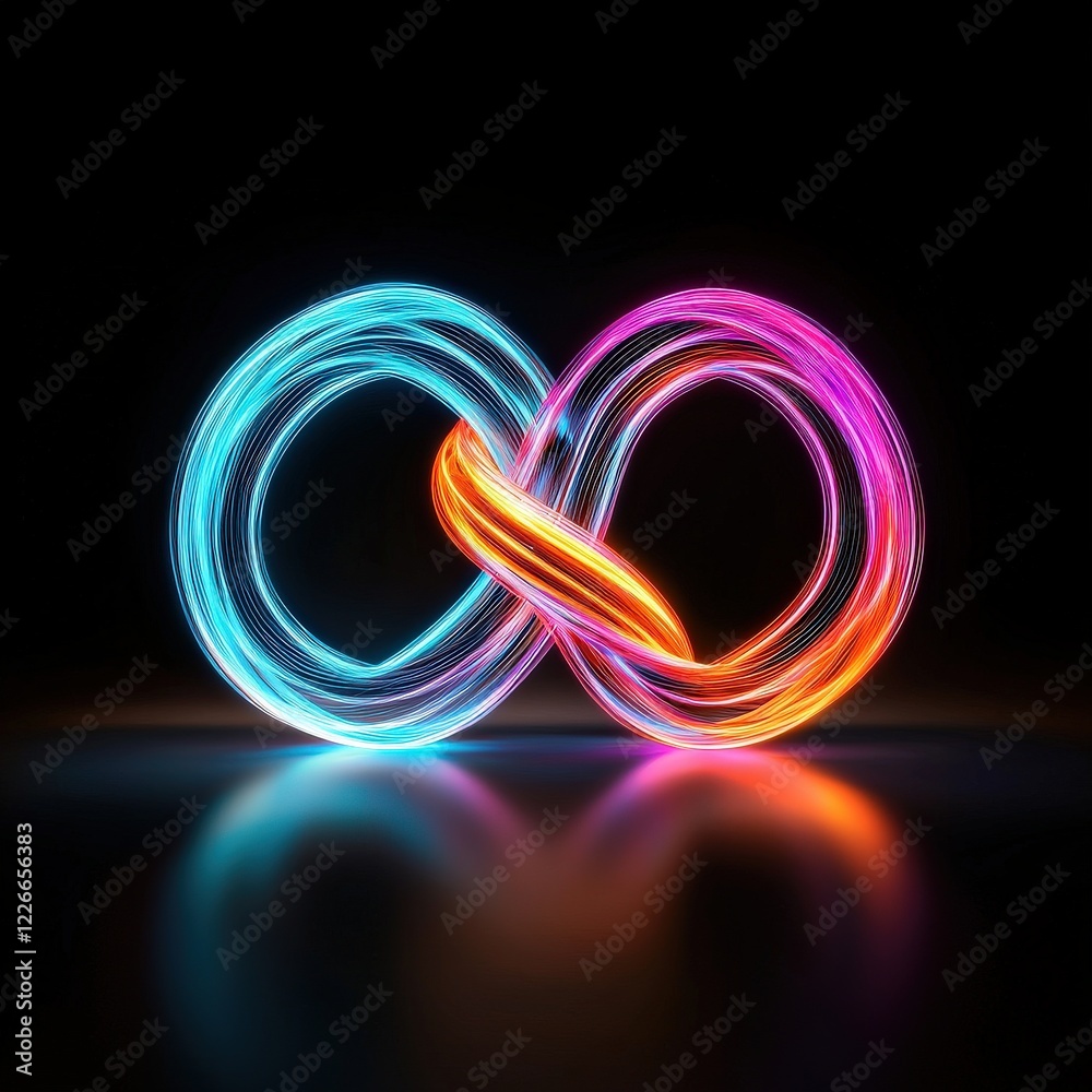 A symbolic glowing Unity Knot indicating in Pride concept A symbolic glowing Unity Knot indicating in Pride concept