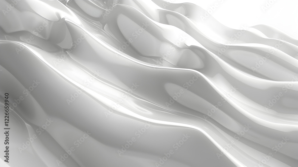 Fototapeta premium A smooth, flowing white surface creating a sense of elegance and simplicity.