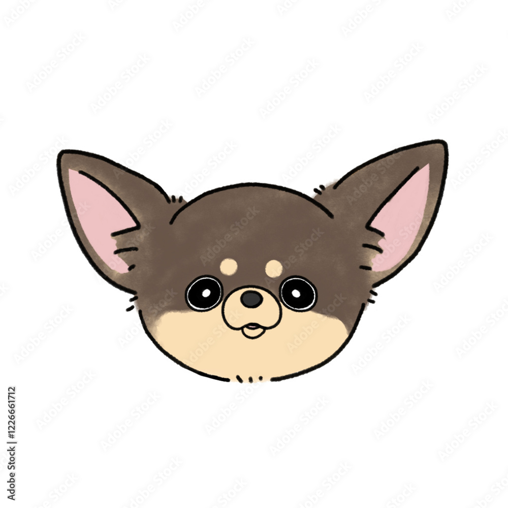 Obraz premium スムースチワワ(チョコタン)