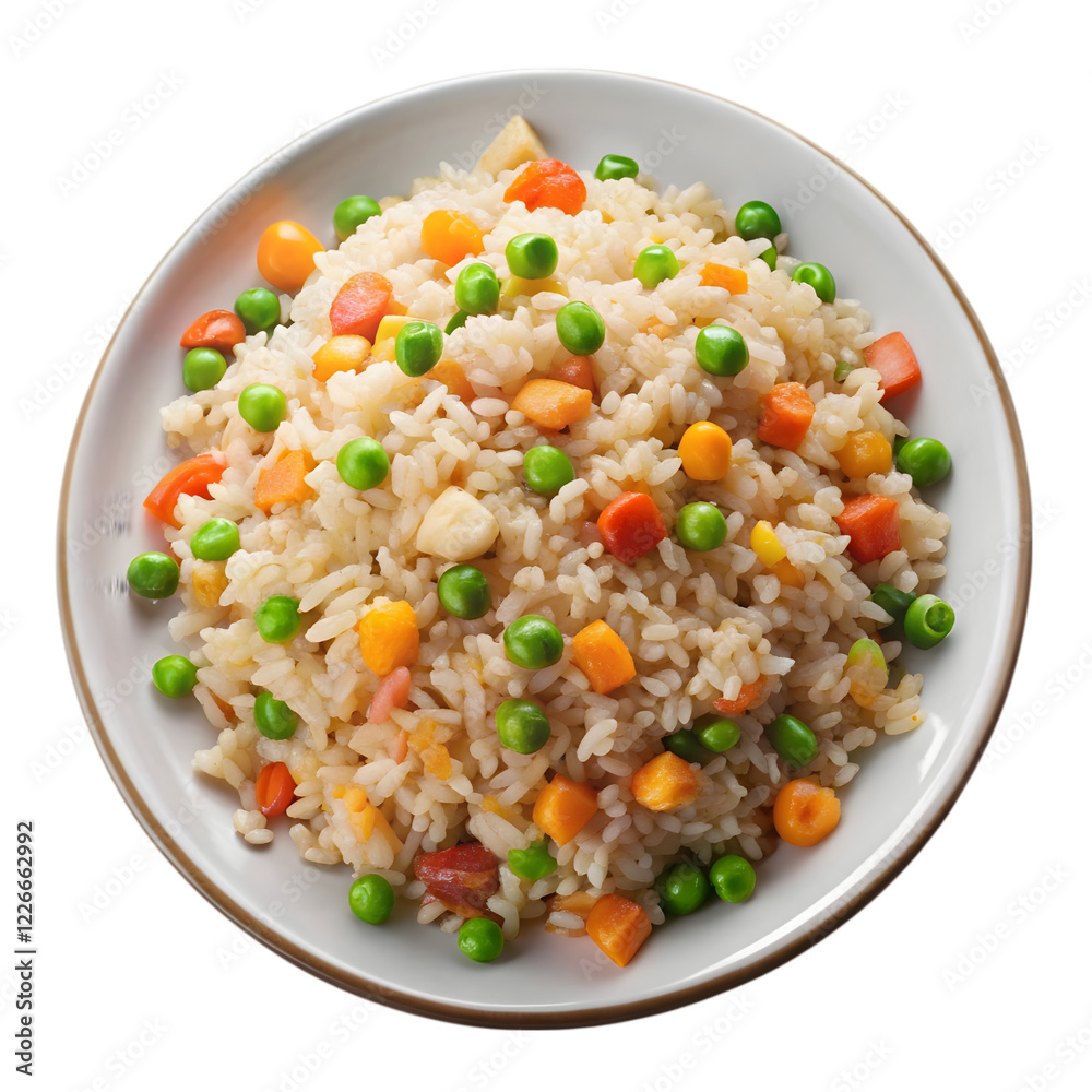 plate of fried rice isolated on transparent background plate of fried rice isolated on transparent background