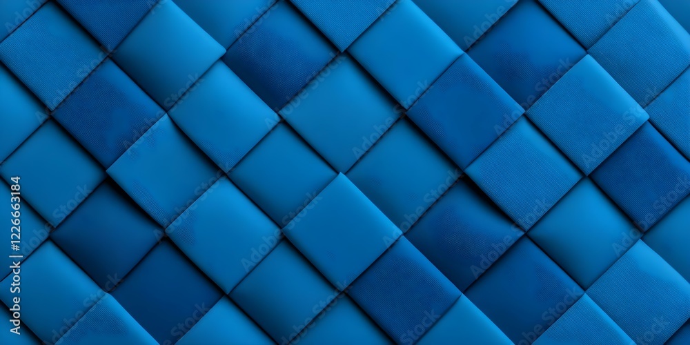 A textured pattern of interwoven blue squares, creating a quilt-like appearance with varying shades. Concept Textured Blue Squares, Interwoven Design, Quilt-Like Appearance, Varying Shades A textured pattern of interwoven blue squares, creating a quilt-like appearance with varying shades. Concept Textured Blue Squares, Interwoven Design, Quilt-Like Appearance, Varying Shades