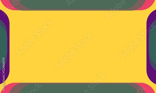 Bright Yellow Decorative Frame for Artwork Display