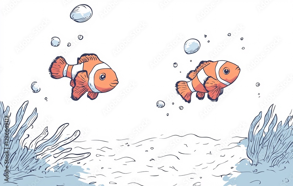 Naklejka premium fish in water