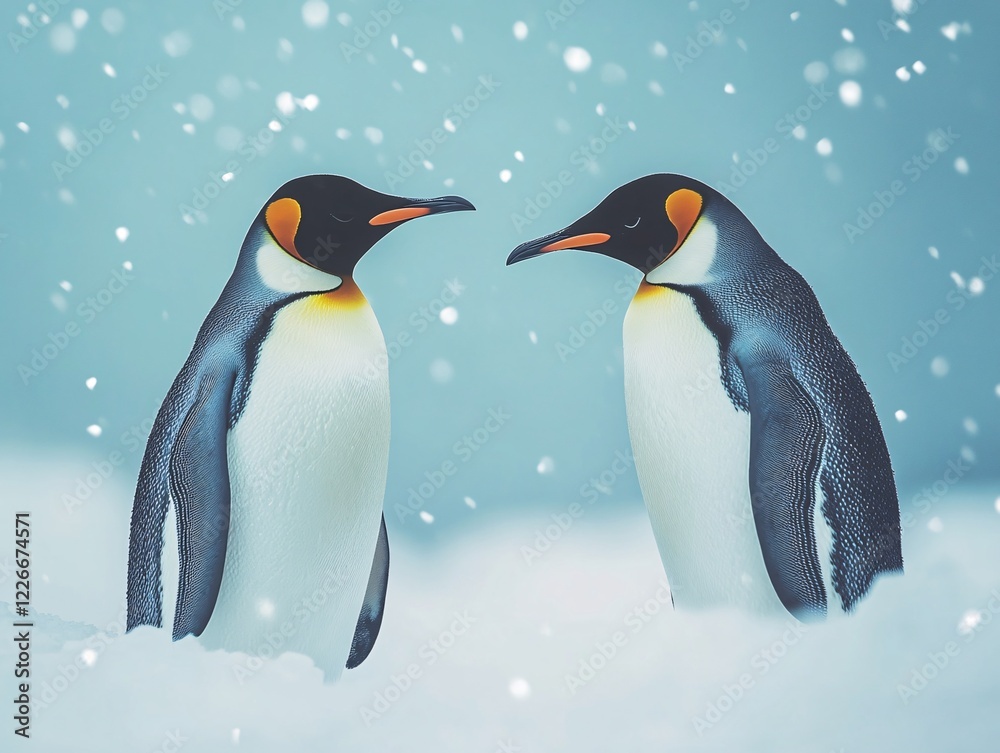 Fototapeta premium penguins on ice