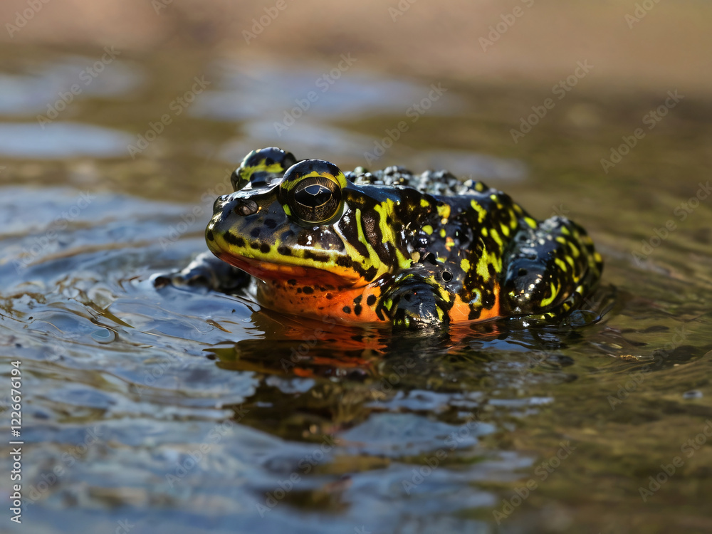 Fototapeta premium frog in water
