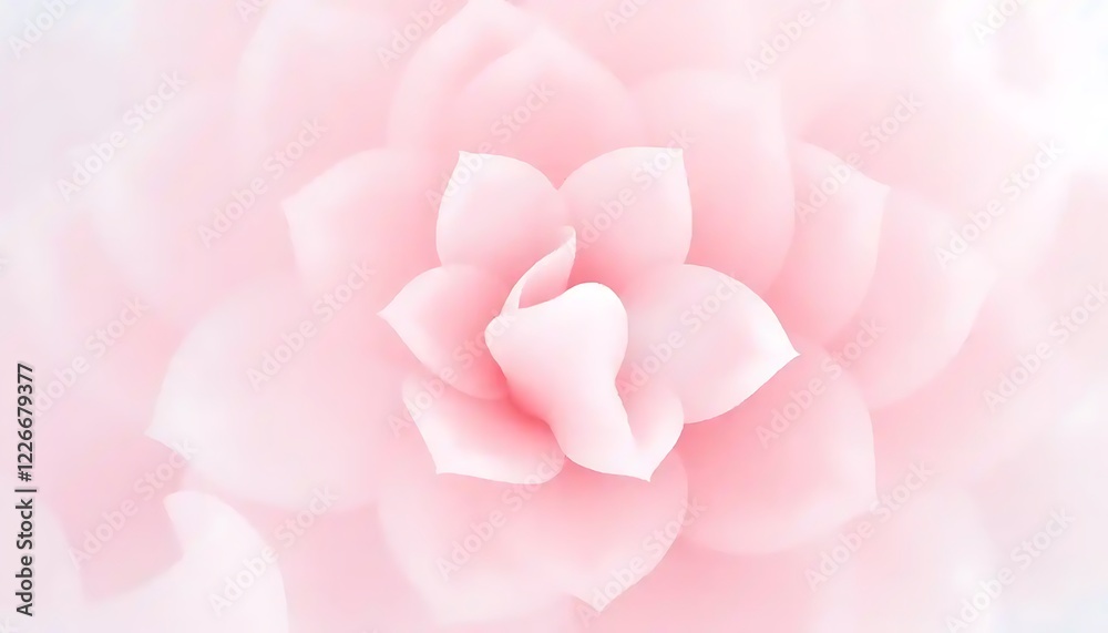 Delicate Pink Flower Petals Softly Unfurling Delicate Pink Flower Petals Softly Unfurling