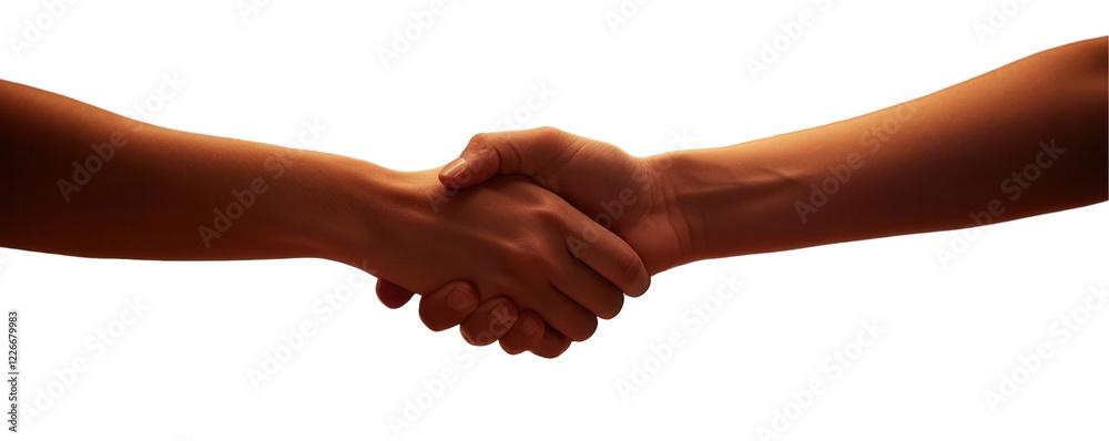 Handshake agreement for business collaboration transparent background professional environment
