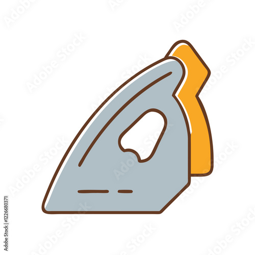 Iron icon in simple design against white background