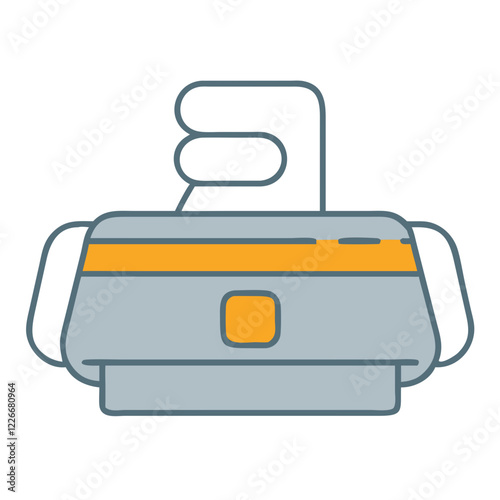 Vacuum Sealer icon in minimalist design with gray and orange colors