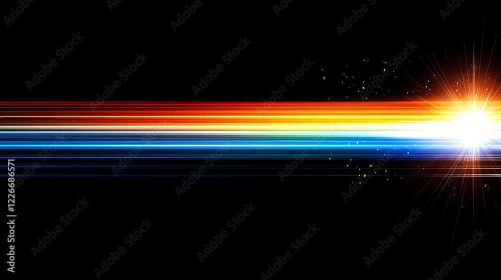 Fototapeta premium Abstract Colorful Light Streaks And Glowing Burst