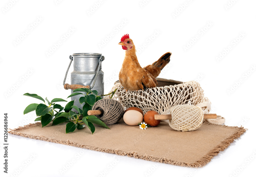 Obraz premium nature decoration and chicken