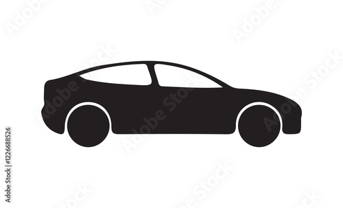 Car vector silhouette. Car icon. Car icon on a white background. Stock - Vector eps 10