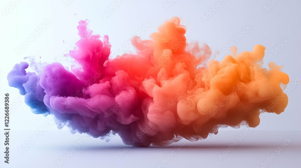 Fototapeta premium Colorful ink explosion, studio backdrop, vibrant, design element