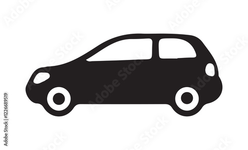Car vector icon silhouettes. flat design vector illustration eps 10