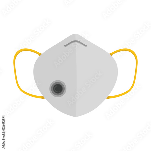 Air Pollution Vector Illustration - Mask