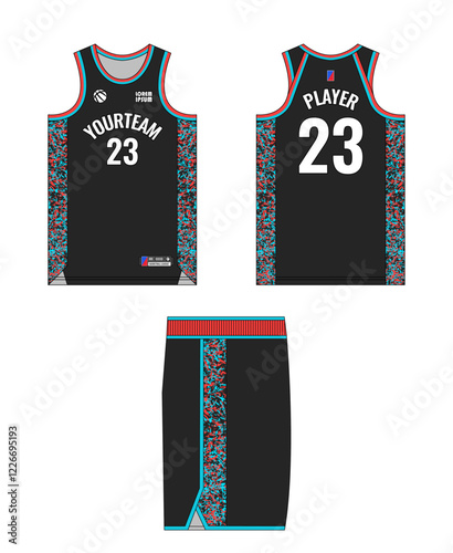 Basketball jersey template design, basketball uniform mockup design, vector sublimation sports apparel design, jersey basketball ideas.