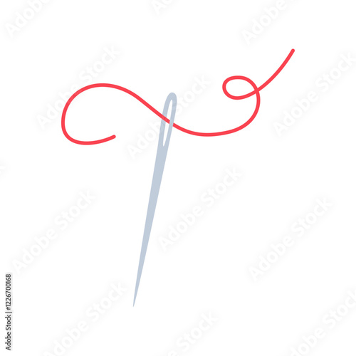 Needle Sewing Ornament Illustration